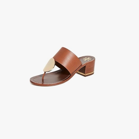 TORY BURCH Patos Disk 45 mm Leather Sandal - Picture 2 of 12